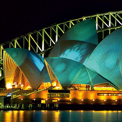 Opera House Olympic Lighting Event<br>Sydney Festival 2000