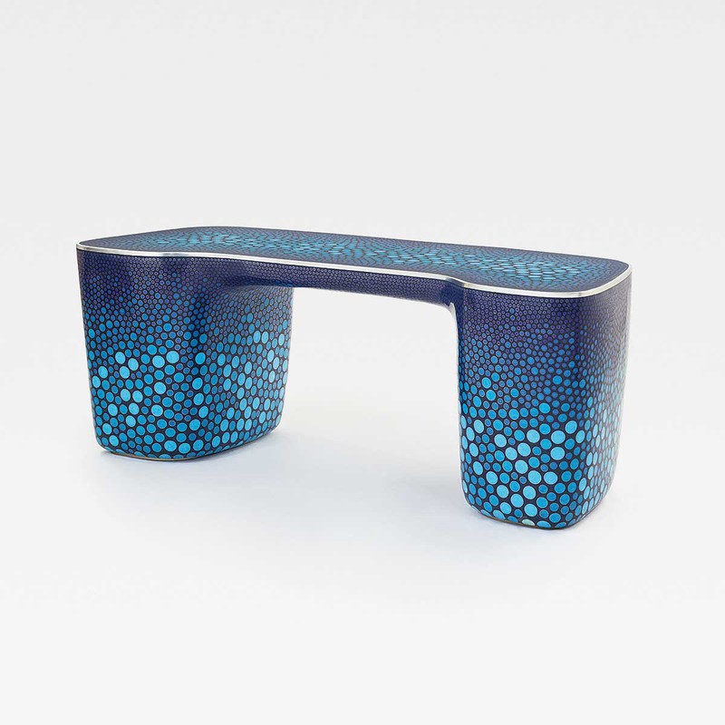 Cloisonné Blue Desk <br>Gagosian Gallery 2019