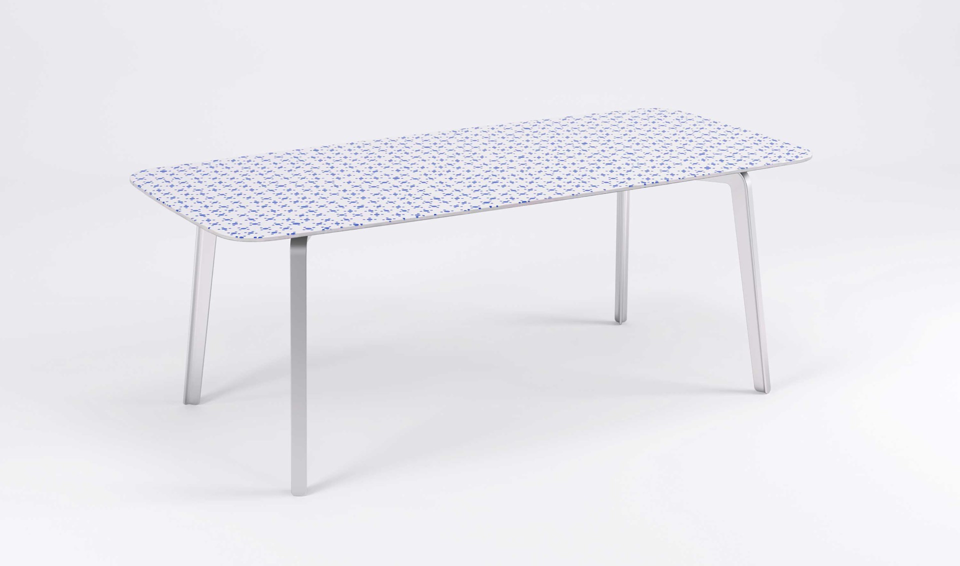 Murrina White & Blue Table